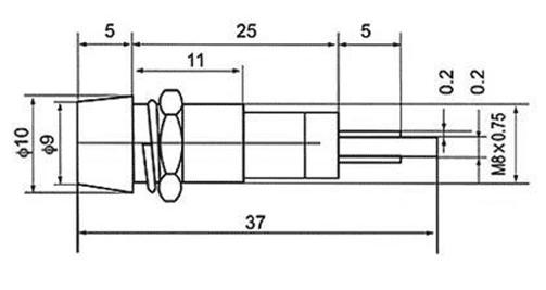 SIGNALNA LUČKA 9-12VDC Z ZELENO