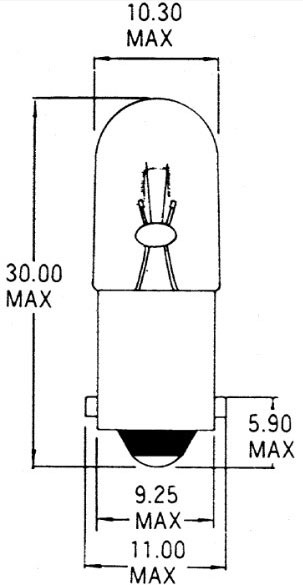ŽARNICA Ba9s 12V 2W 10x28mm