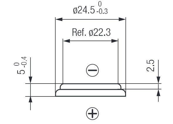 BAT. LITIJ CR 2450N 3V 5x24,5mm