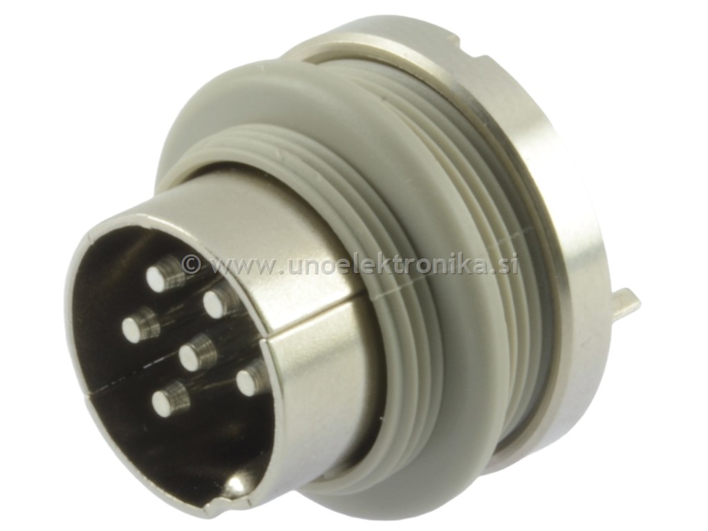 VTIKAČ DIN 6 POLNI 60° ZA NA PANEL