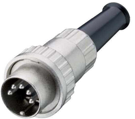 VTIKAČ DIN 5 POLNI BAJONET 180° DIN 4152