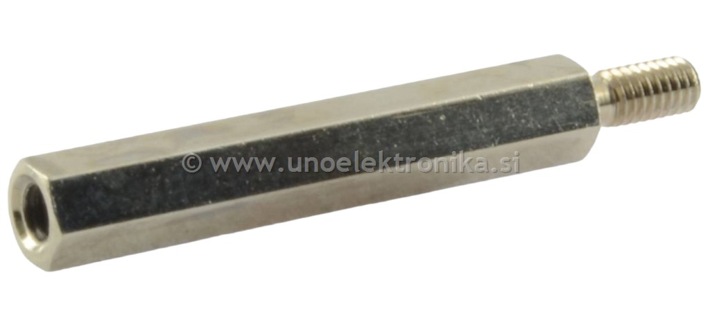 DISTANČNIK L=25mm, NAVOJ M2,5/6mm