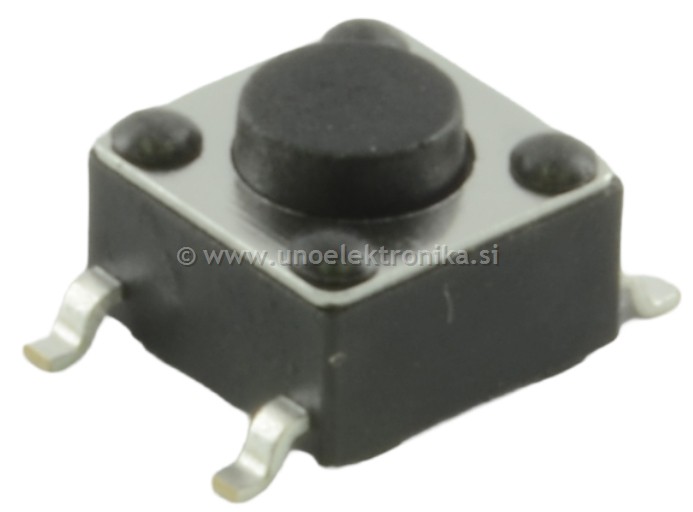 TIPKA 1p. 6x6 H=4,3mm 12VDC 50mA SMD