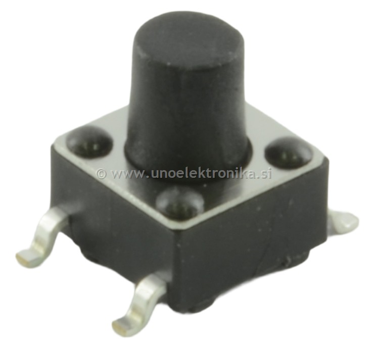 TIPKA 1p. 6x6 H=7,3mm 12VDC 50mA SMD