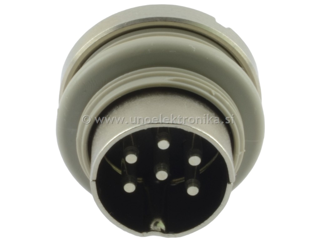 VTIKAČ DIN 6 POLNI 60° ZA NA PANEL