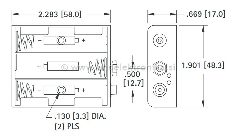 NOSILEC 3 BATERIJ TIPA AA