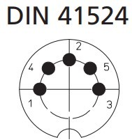 VTIČNICA DIN 5p. 180° BAJONET