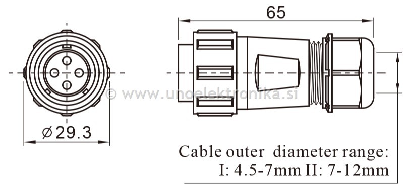 VTIKAČ 7 POLNI fi 21mm ZA NA KABEL