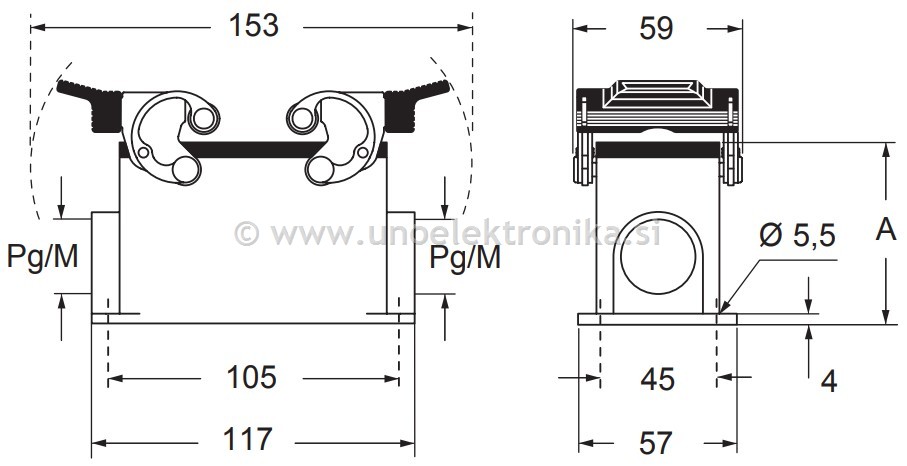 KONEKTOR MOŠKI 16p.+PE NADOMETNI