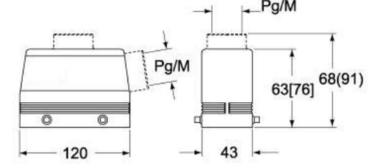KONEKTOR ŽENSKI 24p.+PE ZA NA KABEL