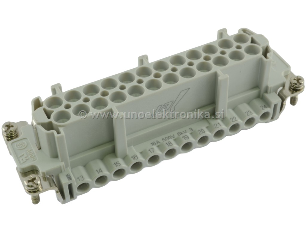 KONEKTOR ŽENSKI 24p.+PE NADOMETNI