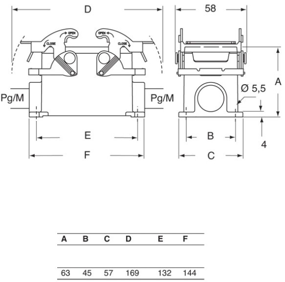 KONEKTOR ŽENSKI 24p.+PE NADOMETNI
