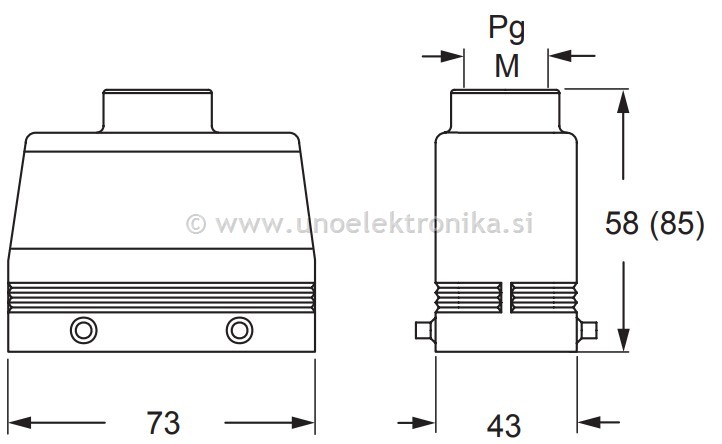 KONEKTOR ŽENSKI 10p.+PE ZA NA KABEL
