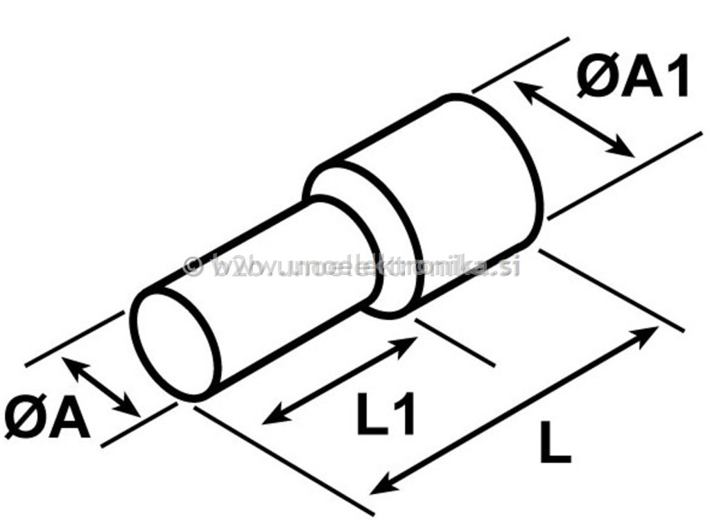 VOTLICA IZOLIRANA 0,25mm2 L=8mm MODRA