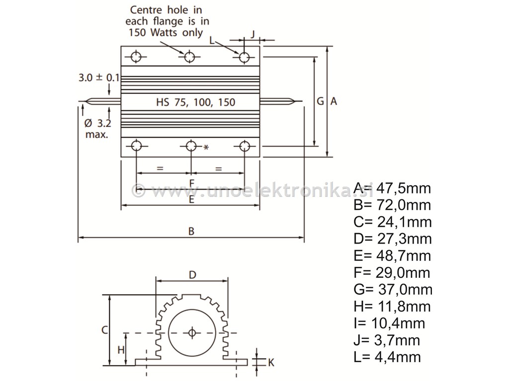 UPOR 75W 510 ohm 5% V KOVINSKEM OHIŠJU
