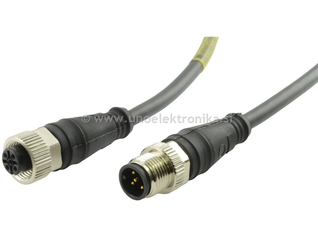 PODALJŠEK VTIKAČ/VTIČNICA M12 5p. L=1m