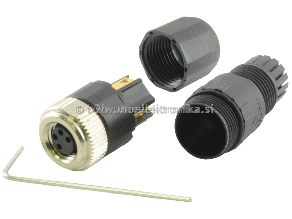VTIČNICA M8 4p. ZA INDUKTIVNE SENZORJE
