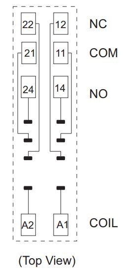 PODNOŽJE 2 POLNO ZA RELE #5mm ČRNO