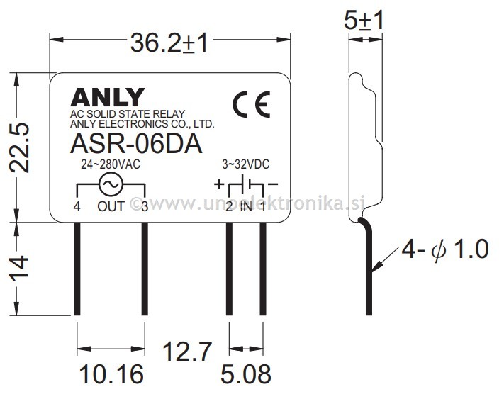 RELE SOLID STATE 6A 280VAC ZERO CROSS