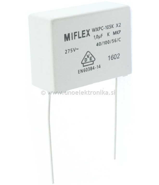 KONDENZATOR 1uF 275VAC #27,5mm