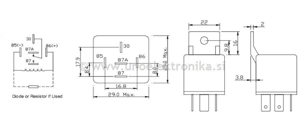 RELE 1 POLNI 24VDC 50A/14VDC Z NOSILCEM