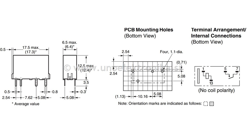 RELE 1 POLNI 5VDC 5A 250VAC