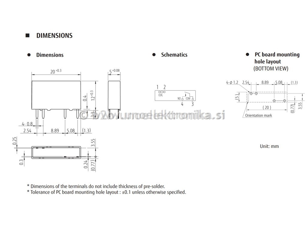 RELE 1 POLNI 24VDC 5A 250VAC
