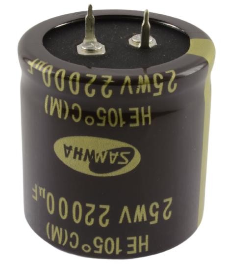 ELKO 22000uF 25VL fi 35x35 mm