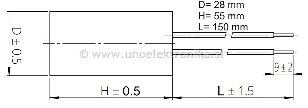 KONDENZATOR DELOVNI 1,5uF 475VAC