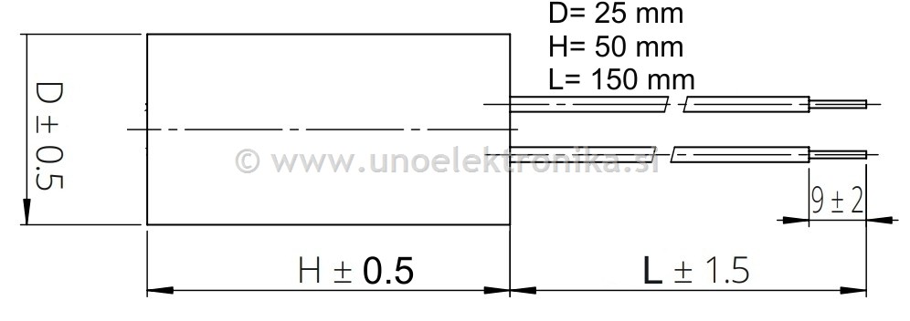 KONDENZATOR DELOVNI 2uF 475VAC