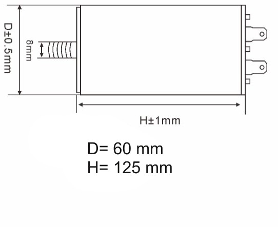 KONDENZATOR DELOVNI 100uF 450VAC