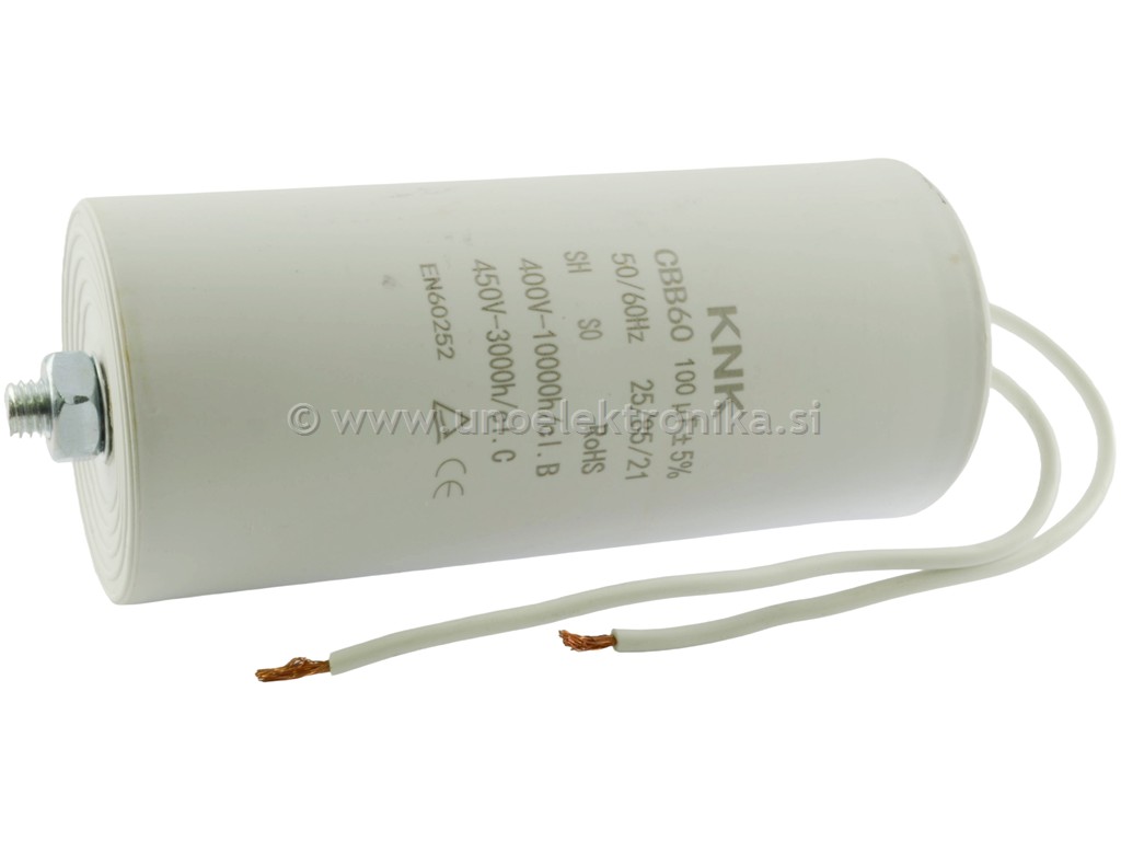 KONDENZATOR DELOVNI 100uF 450VAC