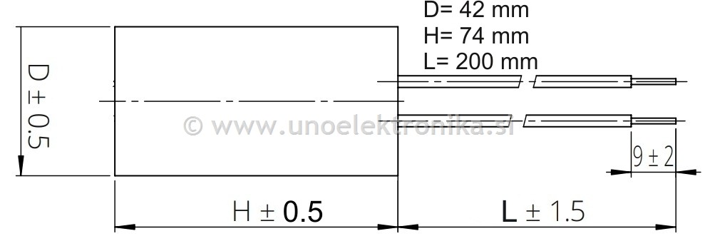 KONDENZATOR DELOVNI 14uF 450VAC