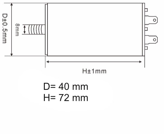 KONDENZATOR DELOVNI 16uF 450VAC