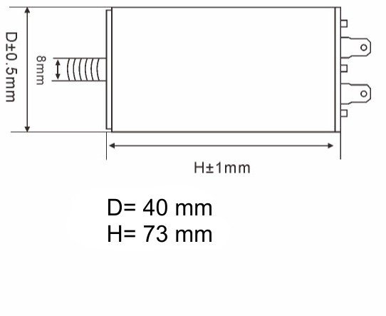 KONDENZATOR DELOVNI 18uF 450VAC