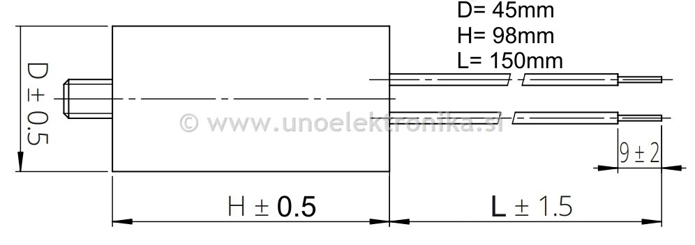 KONDENZATOR DELOVNI 35uF 450VAC