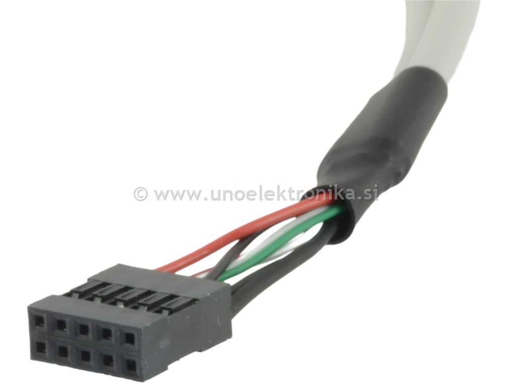 KABEL 2x VTIČNICA USB A ZA PANEL