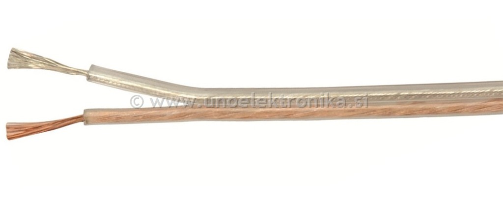 KABEL ZA ZVOČNIKE 2x0,35mm2 PROZORNI
