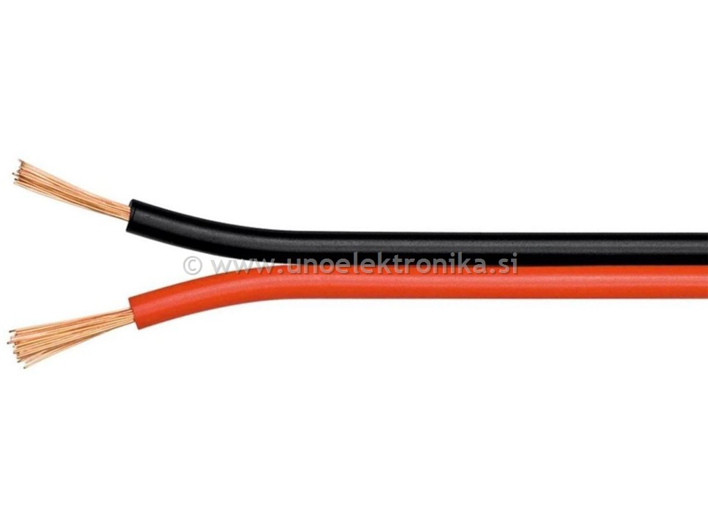KABEL ZA ZVOČNIKE 2x0,5mm2 ČRNO/RDEČ