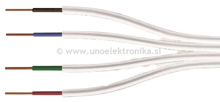 FLAT KABEL 4 ŽILNI 0,50mm2 ZA RGB LED