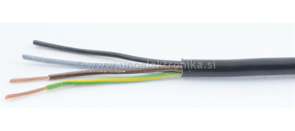 KABEL PPL 4x0,75mm2 ČRNI H03VVF