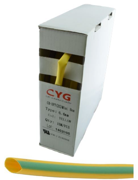 TERMOSKRČNA CEV fi 4,8/2,4mm RUME/ZELENA