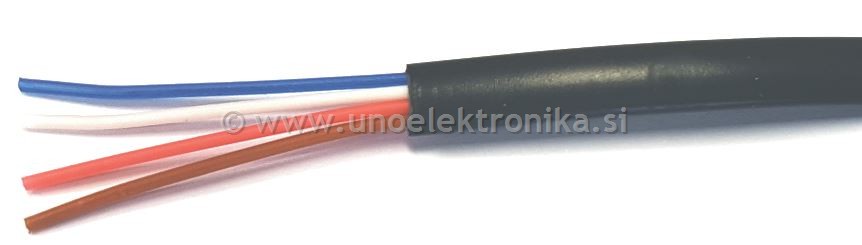 TELEFONSKI KABEL 4 ŽILNI ČRNI