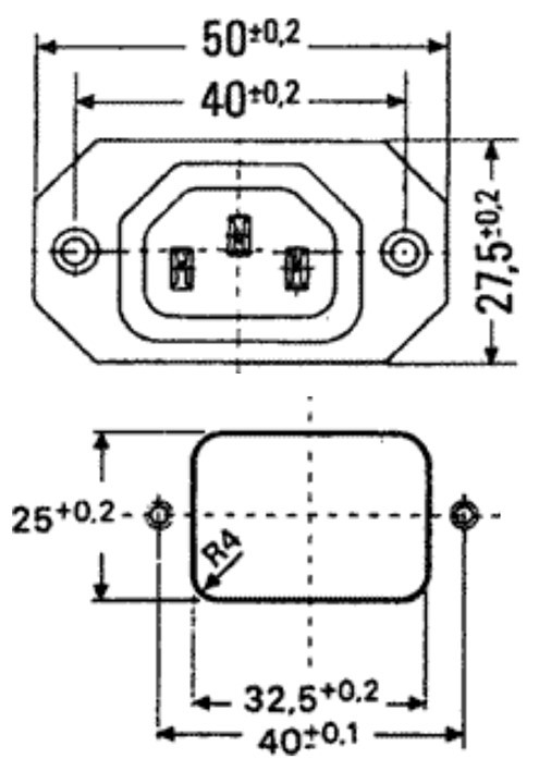 VTIČNICA 3 POLNA EURO ZA PANEL 10A 250V