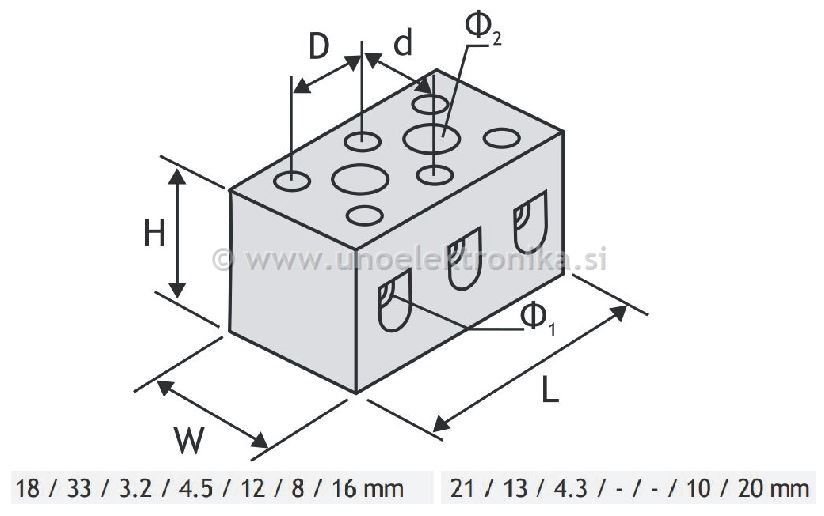 VRSTNA SPONKA KERAMIČNA 3p. 4mm2