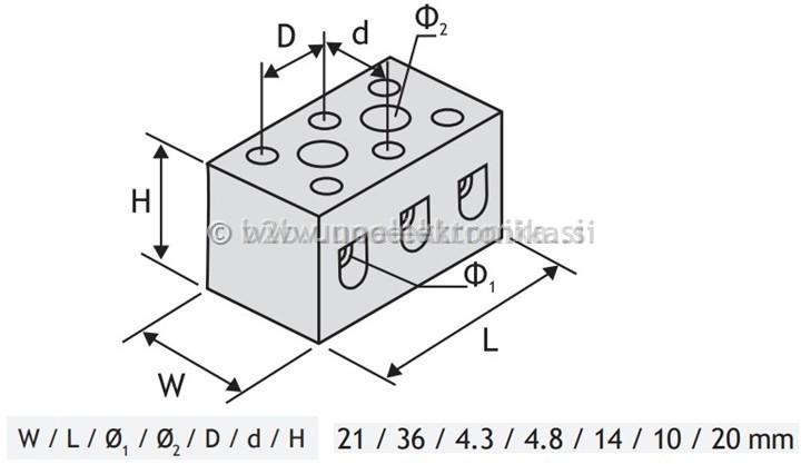 VRSTNA SPONKA KERAMIČNA 3p. 10mm2