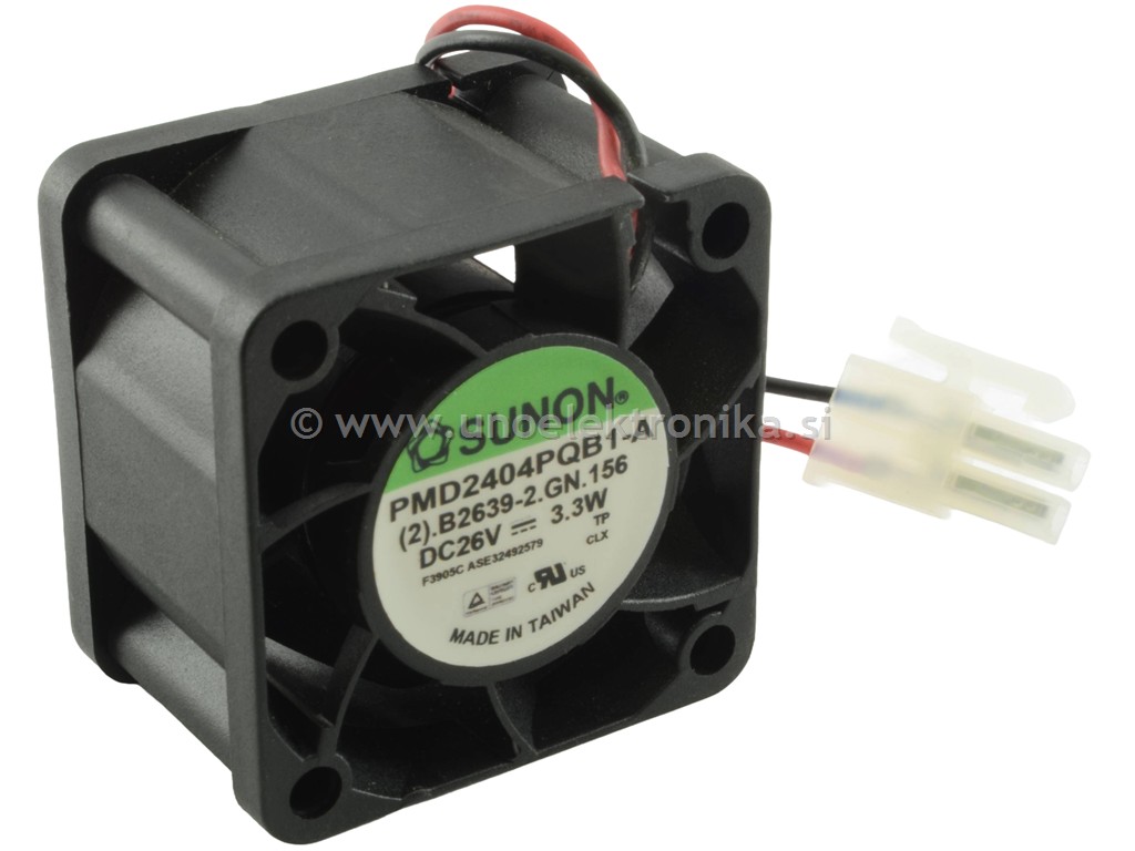 VENTILATOR 26VDC 40x40x28mm Z LEŽAJI