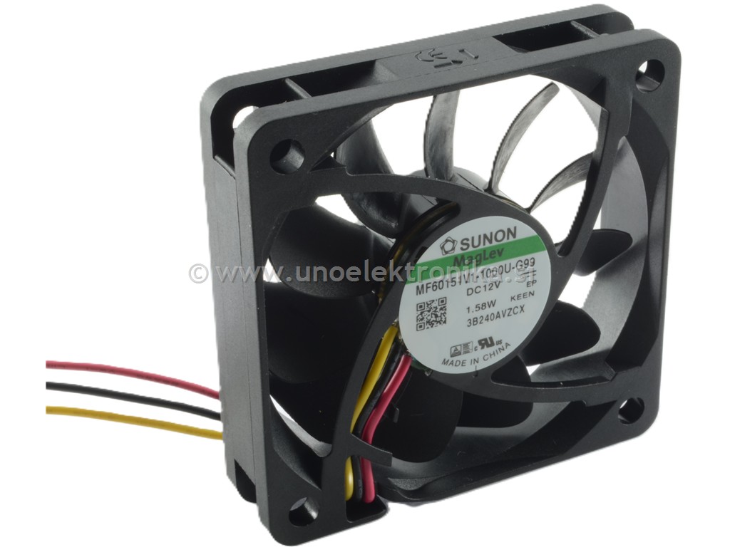 VENTILATOR 12VDC 60x60x15mm Z LEŽAJI