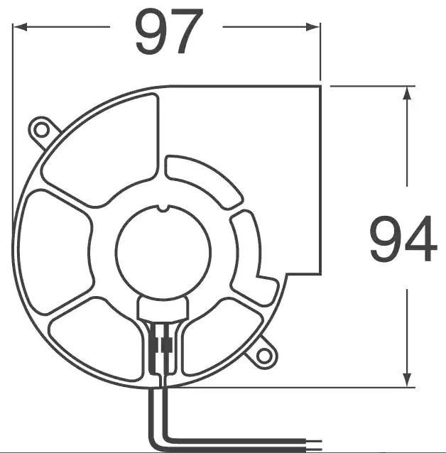 VENTILATOR 12VDC 8,6W 97x33mm