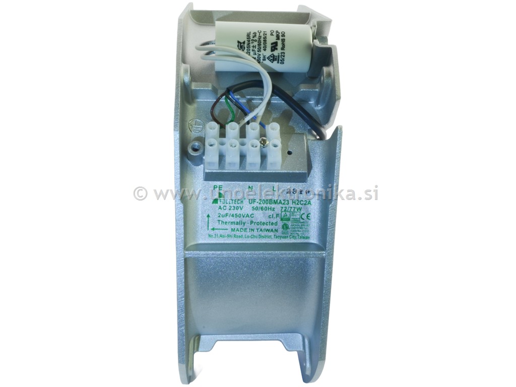 VENTILATOR 230VAC 225x225x80mm 72/77W